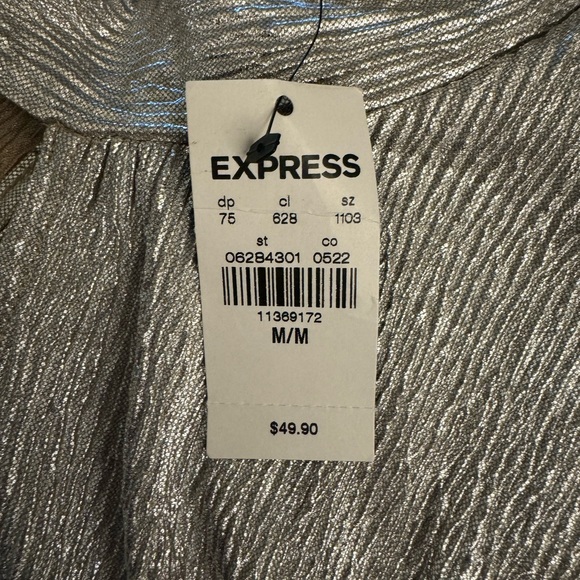 New Express Metallic Banded Hem Choker Tank Top - Picture 4 of 15
